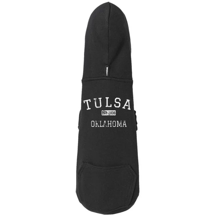 Tulsa Oklahoma OK Vintage Doggie 3-End Fleece Hoodie