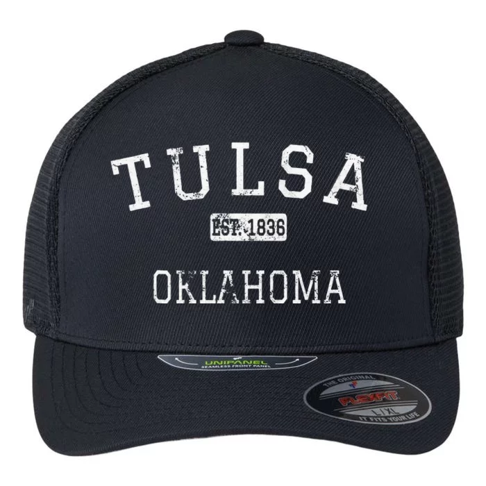 Tulsa Oklahoma OK Vintage Flexfit Unipanel Trucker Cap