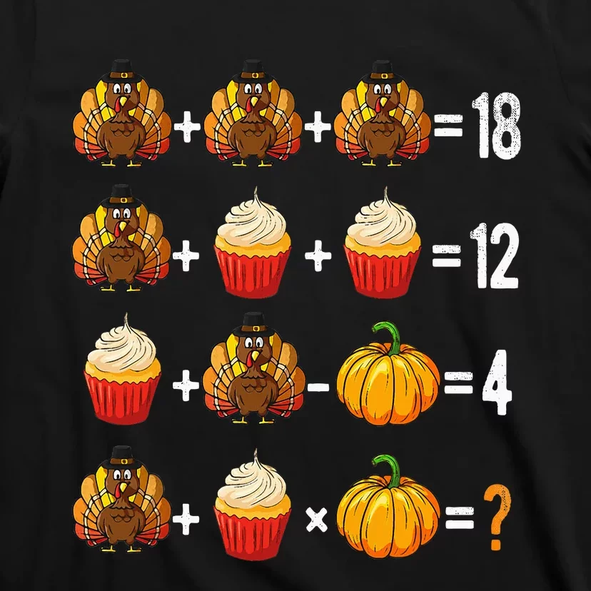 Thanksgiving Order of Operations Quiz Math Teacher Turkey T-Shirt