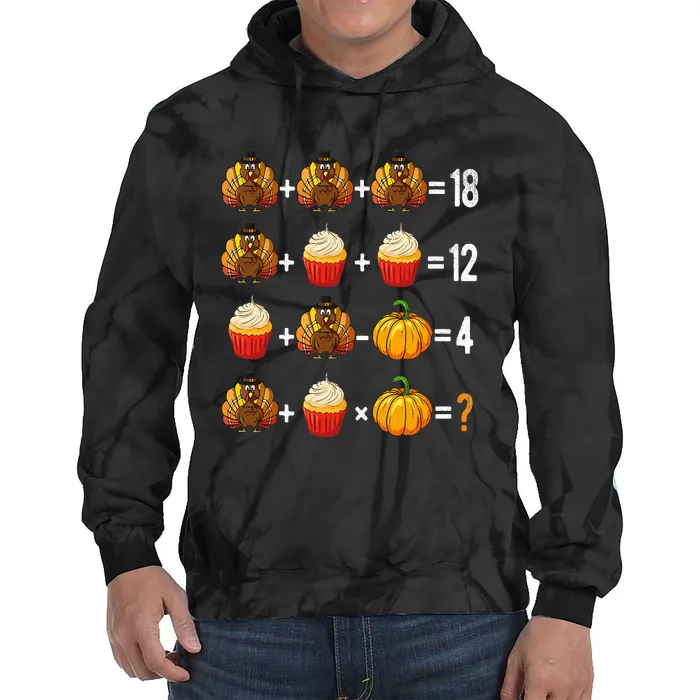 Thanksgiving Order of Operations Quiz Math Teacher Turkey Tie Dye Hoodie