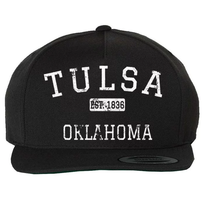 Tulsa Oklahoma OK Vintage Wool Snapback Cap