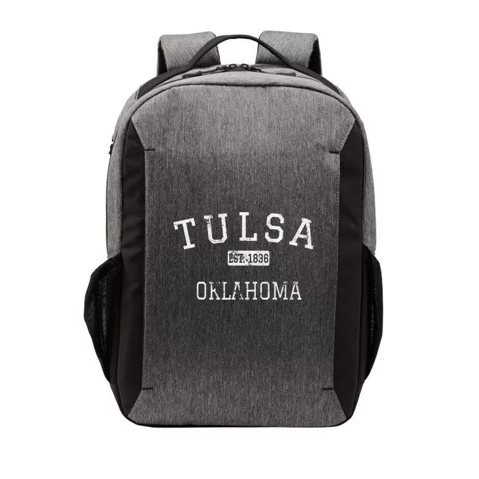 Tulsa Oklahoma OK Vintage Vector Backpack