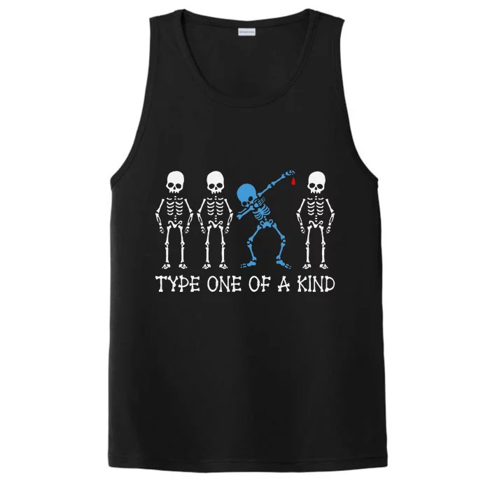 Type One Of A Kind Type 1 Diabetes Awareness Skeleton Performance Tank