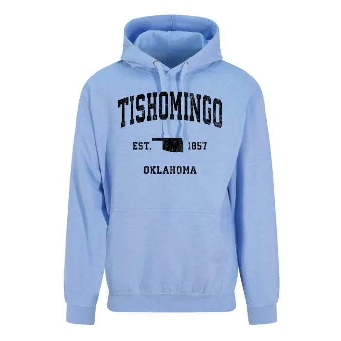 Tishomingo Oklahoma Ok Vintage Athletic Sports Unisex Surf Hoodie