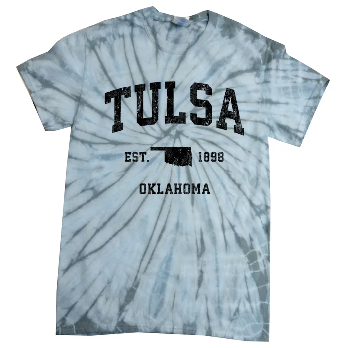 Tulsa Oklahoma Ok Vintage Athletic Sports Tie-Dye T-Shirt