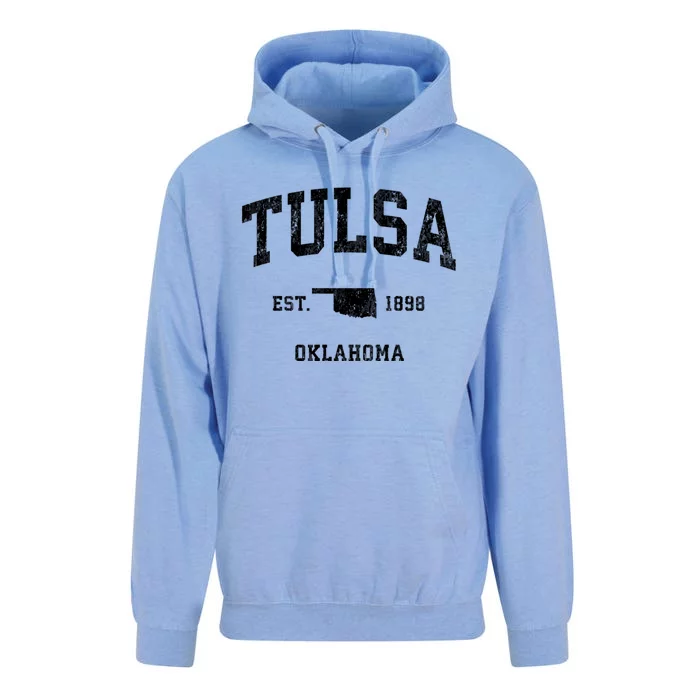 Tulsa Oklahoma Ok Vintage Athletic Sports Unisex Surf Hoodie