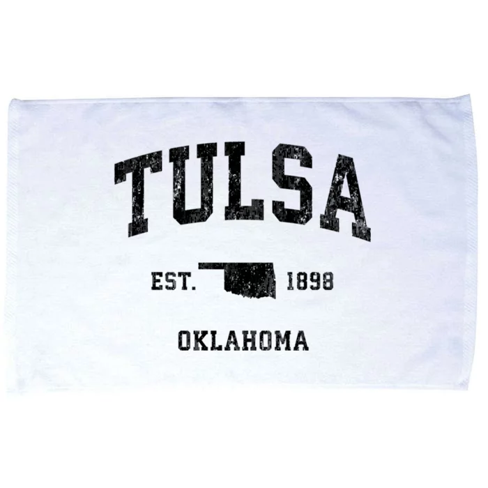 Tulsa Oklahoma Ok Vintage Athletic Sports Microfiber Hand Towel