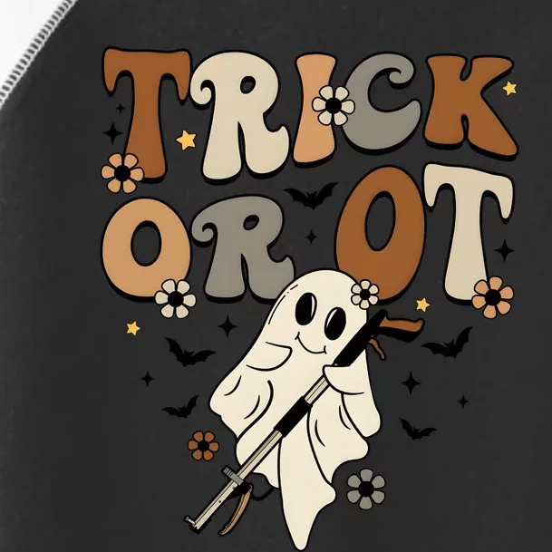 Trick Or Ot Occupational Therapy Halloween Ghost Toddler Fine Jersey T-Shirt