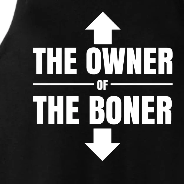 The Owner Of The Boner Funny Ladies Tri-Blend Wicking Tank