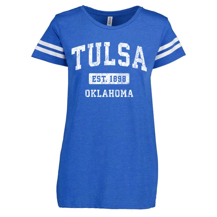 Tulsa Oklahoma Ok Vintage Athletic Sports Enza Ladies Jersey Football T-Shirt