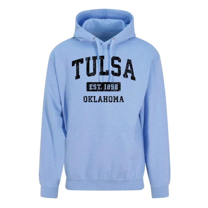 Tulsa Oklahoma Ok Vintage Athletic Sports Unisex Surf Hoodie