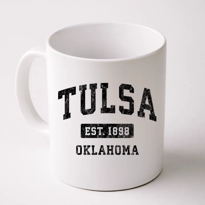 Tulsa Oklahoma Ok Vintage Athletic Sports Front & Back Coffee Mug