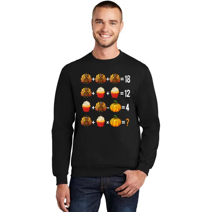 Thanksgiving Order Of Operations Quiz Math Teacher Turkey Tall Sweatshirt