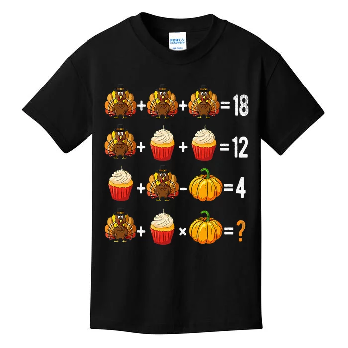 Thanksgiving Order Of Operations Quiz Math Teacher Turkey Kids T-Shirt