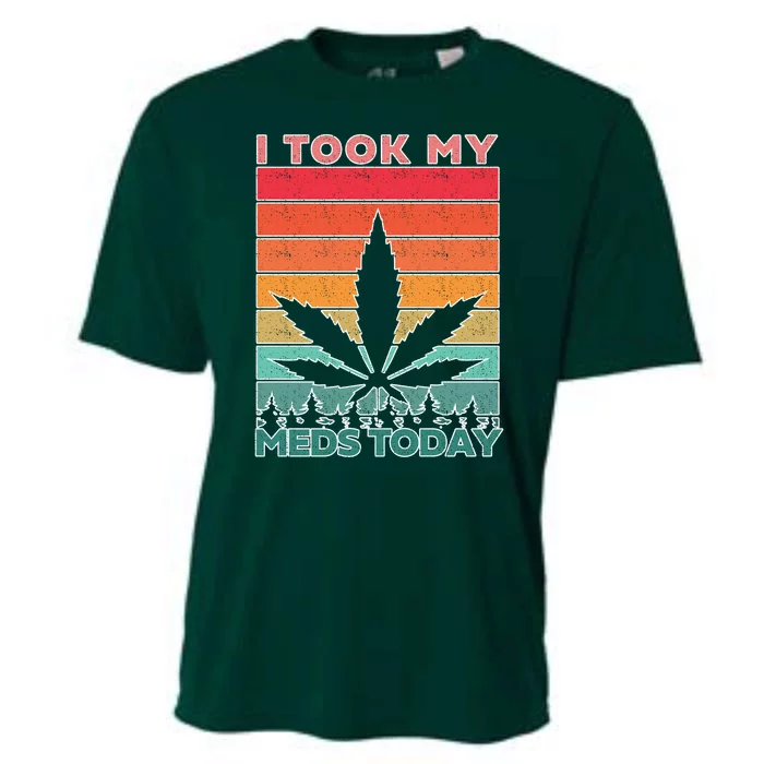 Took My Meds Today Medical Marijuana Cooling Performance Crew T-Shirt