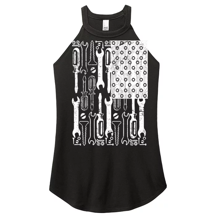 Tool American flag Mechanic Women’s Perfect Tri Rocker Tank