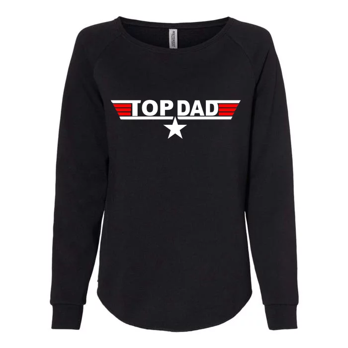 Top Dad Logo Womens California Wash Sweatshirt