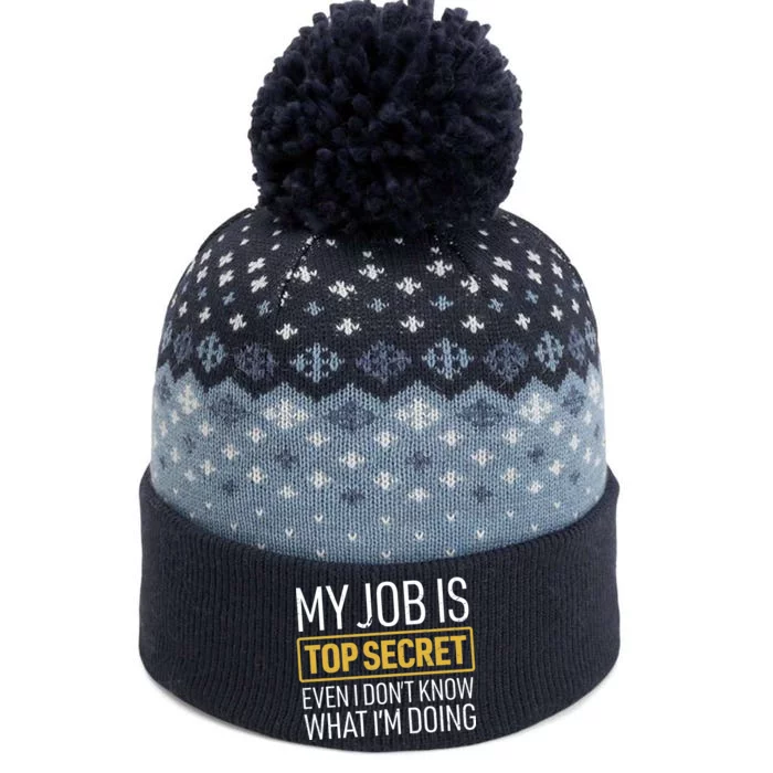 Top Secret Job The Baniff Cuffed Pom Beanie