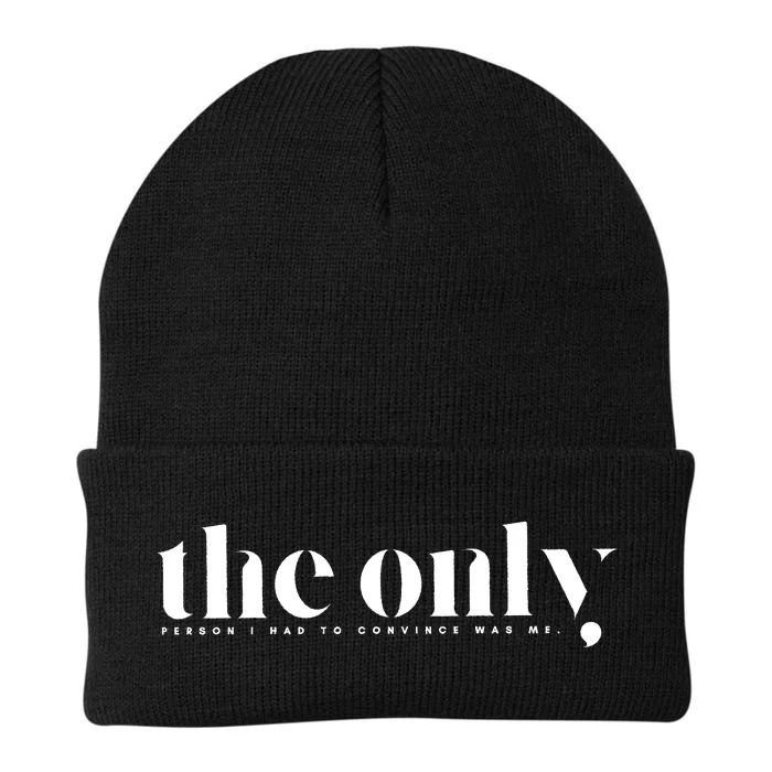 The Only Person I Had To Convince Was Me Mental Health Knit Cap Winter Beanie