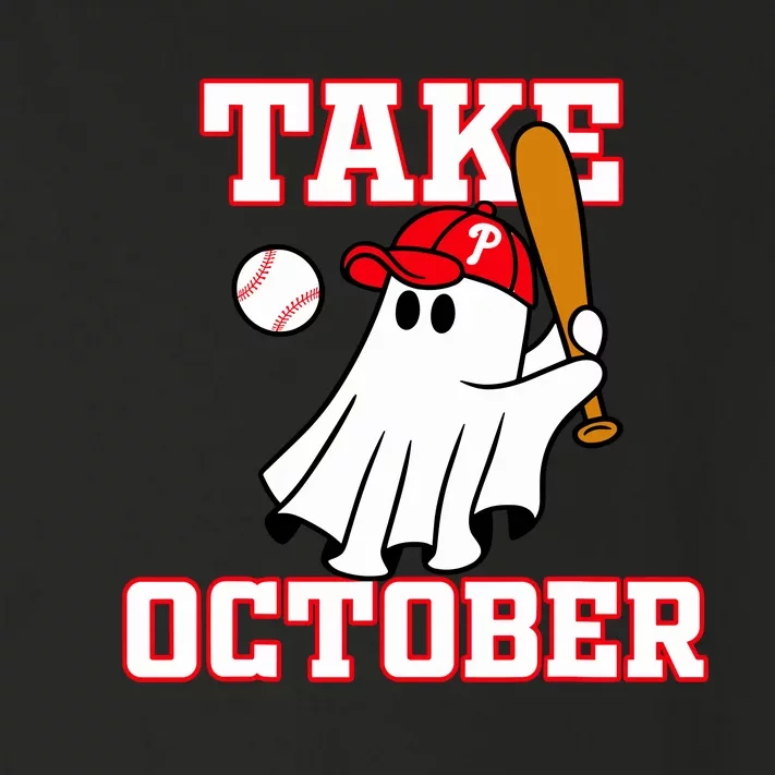 Take October Philadelphia Ghost Baseball Halloween Toddler Long Sleeve Shirt