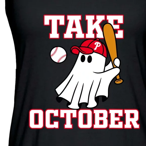 Take October Philadelphia Ghost Baseball Ladies Essential Flowy Tank