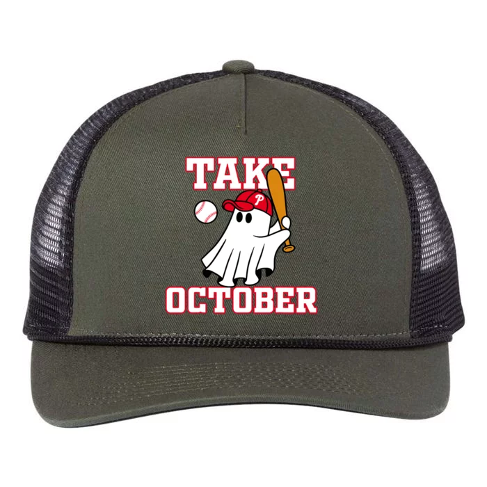 Take October Philadelphia Ghost Baseball Retro Rope Trucker Hat Cap