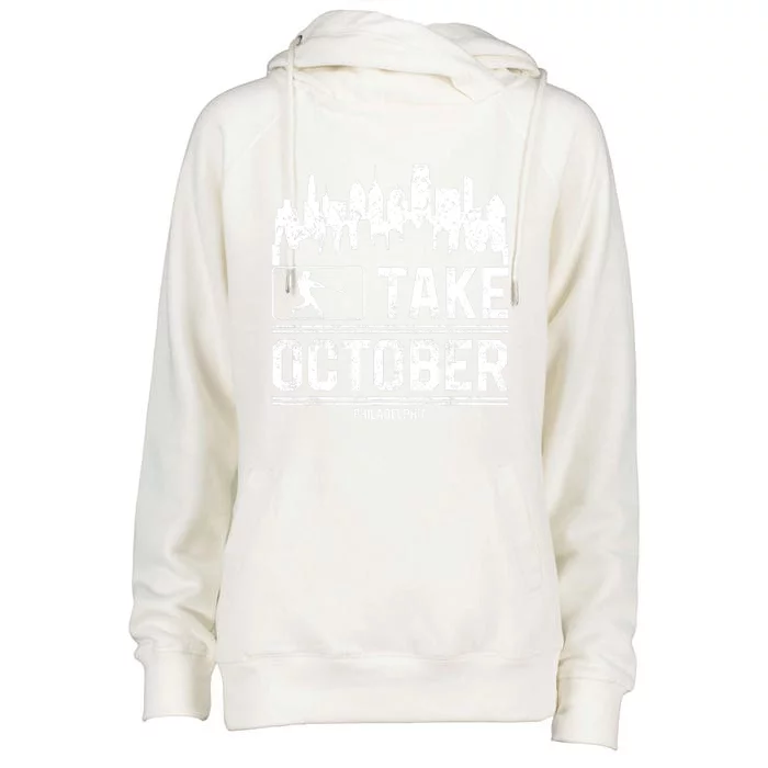 Take October Philadelphia Womens Funnel Neck Pullover Hood