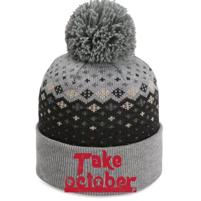 Take October Philadelphia The Baniff Cuffed Pom Beanie