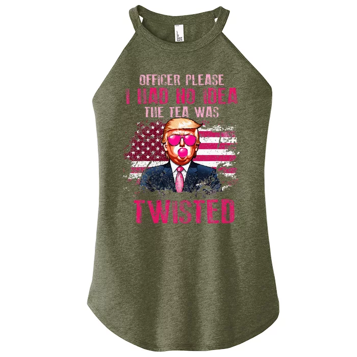 Trump Officer Please I Had No Idea The Tea Was Twisted Women’s Perfect Tri Rocker Tank