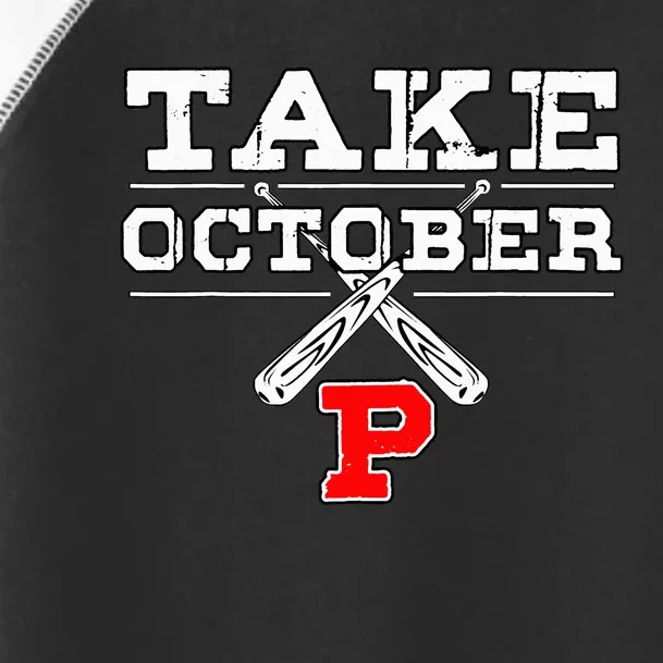 Take October Philadelphia Baseball Lovers Red October Red Toddler Fine Jersey T-Shirt