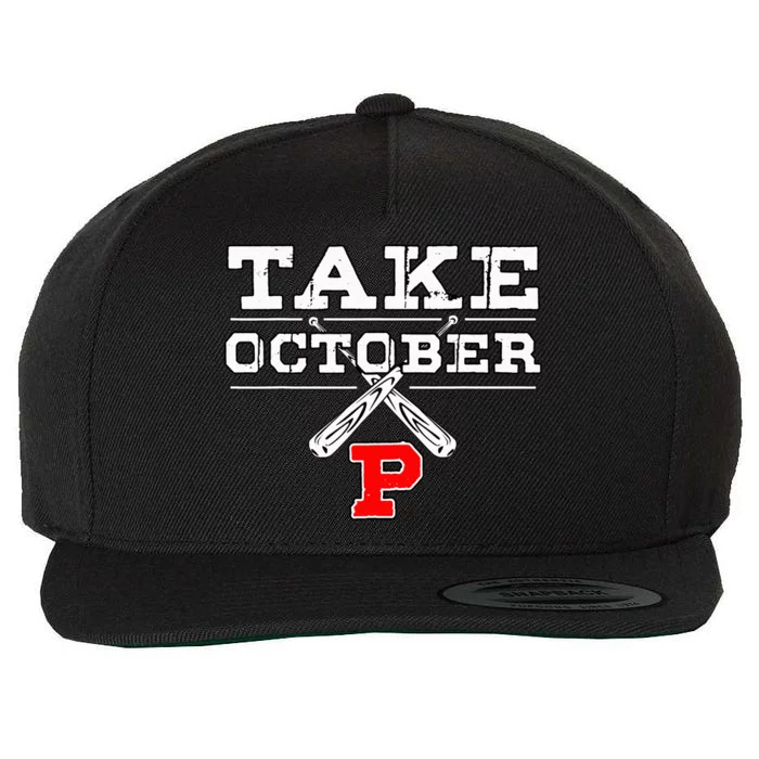 Take October Philadelphia Baseball Lovers Red October Red Wool Snapback Cap