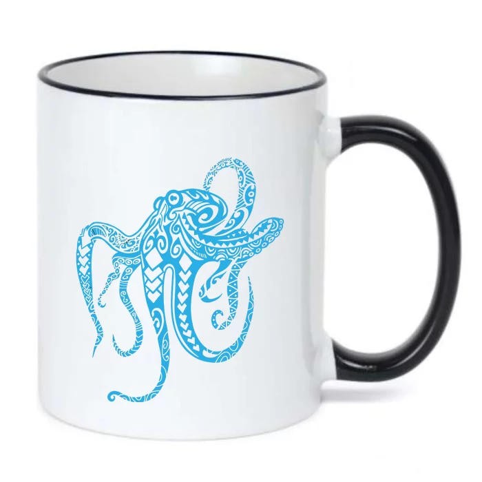 Tribal Octopus Polynesian Tribal Octopus Black Color Changing Mug