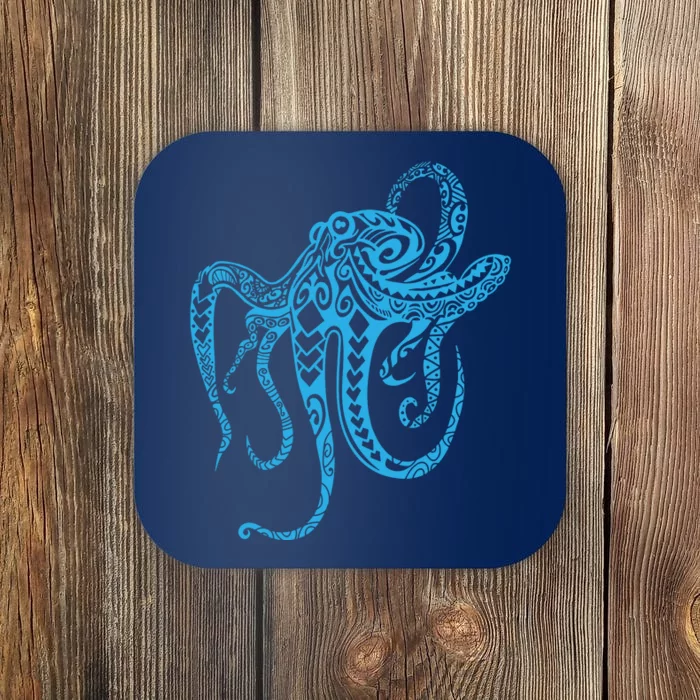 Tribal Octopus Polynesian Tribal Octopus Coaster