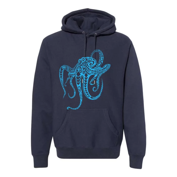 Tribal Octopus Polynesian Tribal Octopus Premium Hoodie