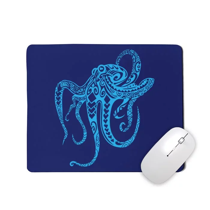 Tribal Octopus Polynesian Tribal Octopus Mousepad