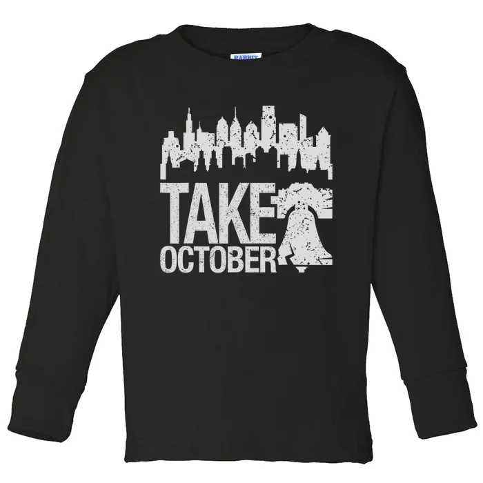 Take October Philadelphia Toddler Long Sleeve Shirt