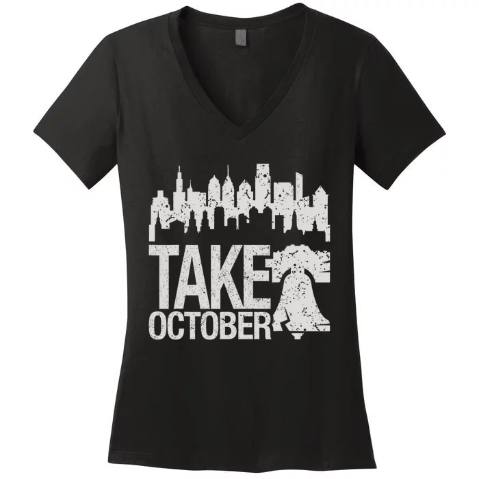 Take October Philadelphia Women's V-Neck T-Shirt