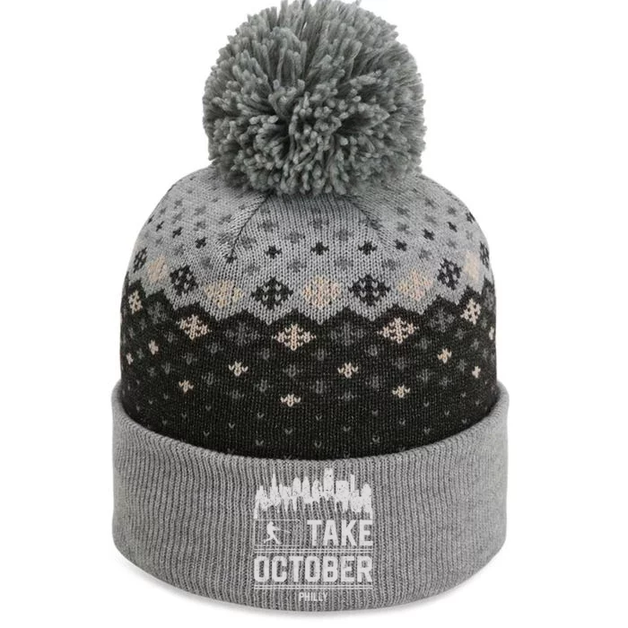 Take October Philadelphia The Baniff Cuffed Pom Beanie