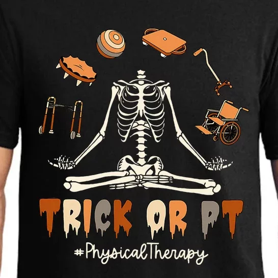 Trick Or PT Physical Therapy Skeleton Halloween Doctor PTA Pajama Set