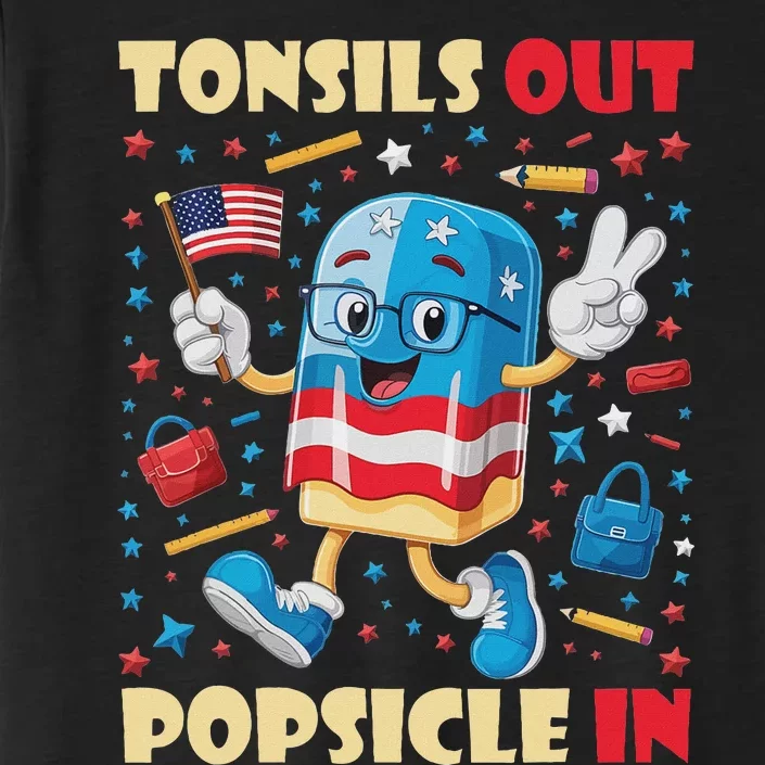 Tonsils Out Popsicles In Patriotic Usa Flag 4th Of July ChromaSoft Performance T-Shirt