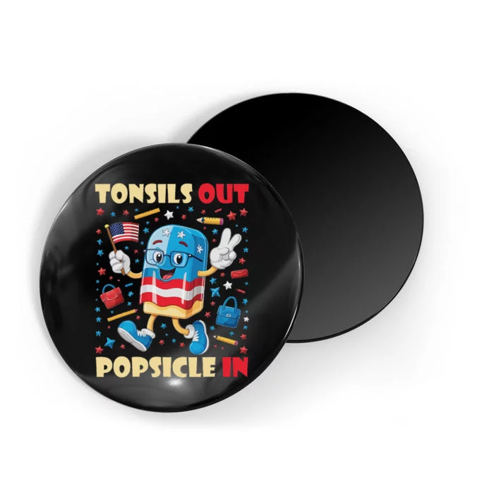 Tonsils Out Popsicles In Patriotic Usa Flag 4th Of July Magnet