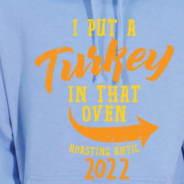 Turkey Oven Pregnancy Thanksgiving Baby Announcet Dad Great Gift Unisex Surf Hoodie