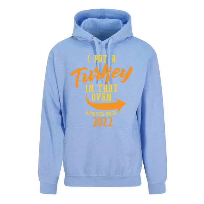 Turkey Oven Pregnancy Thanksgiving Baby Announcet Dad Great Gift Unisex Surf Hoodie