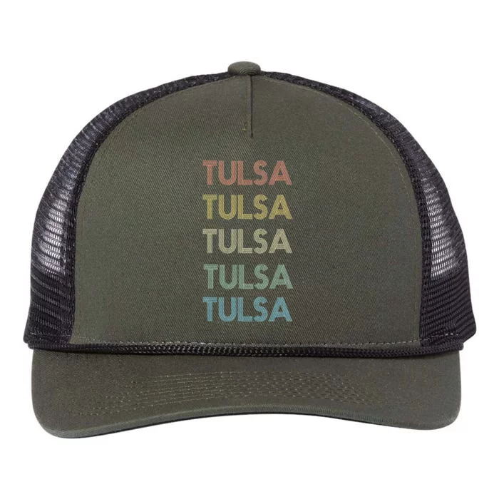 Tulsa Oklahoma Pride Vintage State Ok Retro 70s Retro Rope Trucker Hat Cap