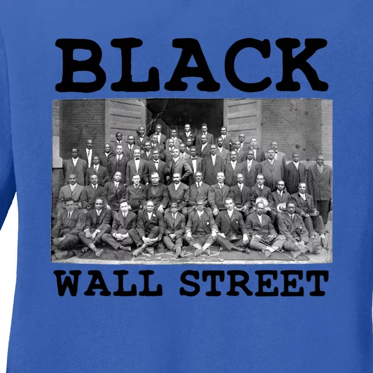 Tulsa Oklahoma Retro Black History Month Black Wall Street Cute Gift Ladies Long Sleeve Shirt