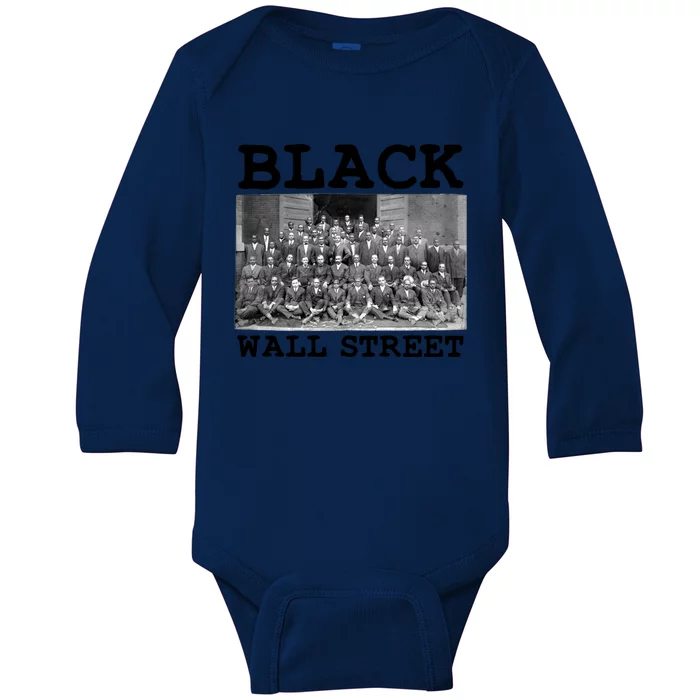 Tulsa Oklahoma Retro Black History Month Black Wall Street Cute Gift Baby Long Sleeve Bodysuit