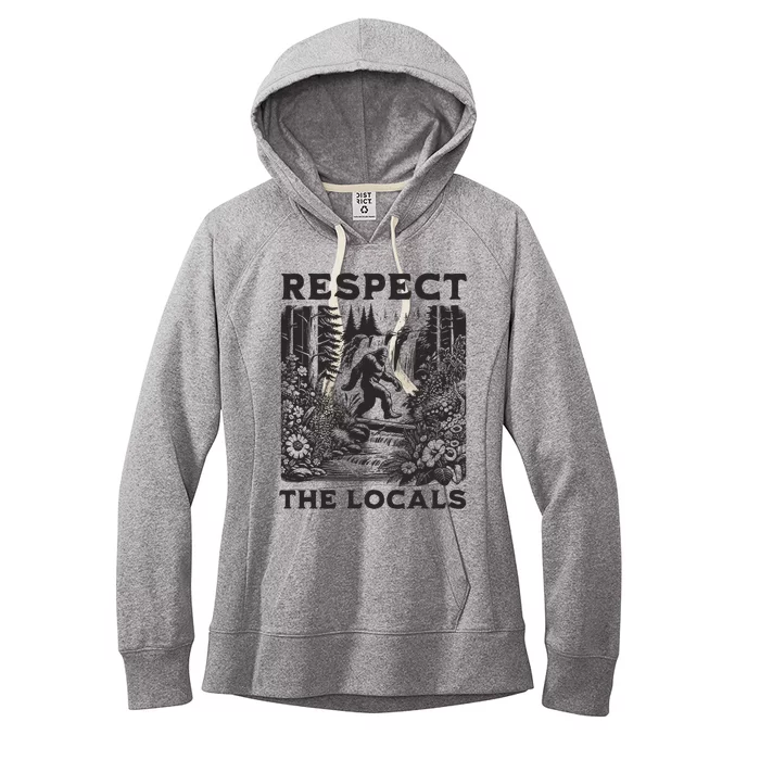 The Original! Respect The Locals Bigfoot Women's Fleece Hoodie