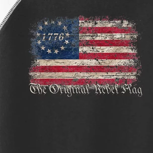 The Original Rebel Flag USA America 1776 US 4th Of July Toddler Fine Jersey T-Shirt