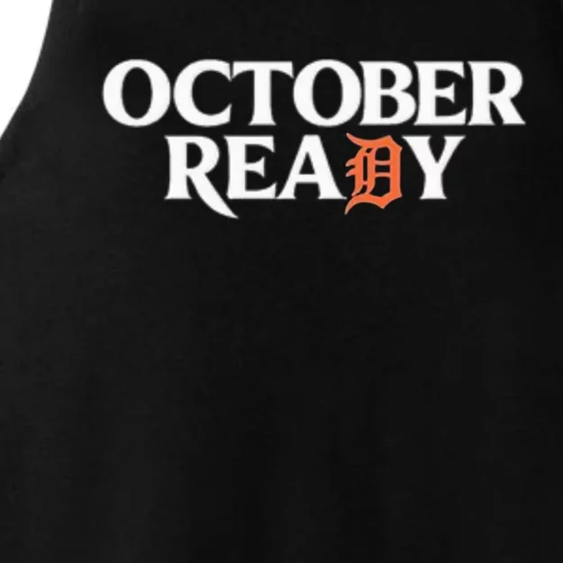 Tigers October Ready October Tiger Letter D Ready Ladies Tri-Blend Wicking Tank