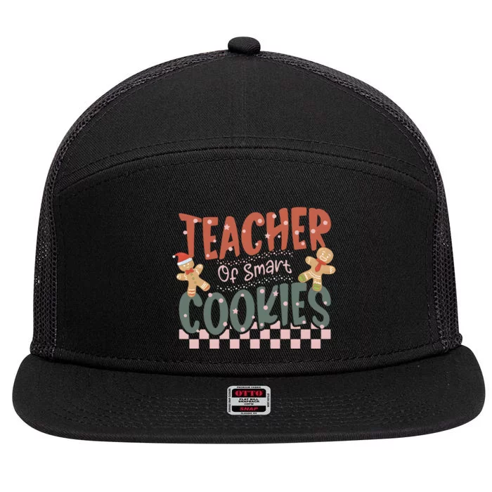 Teacher Of Smart Cookies Christmas 7 Panel Mesh Trucker Snapback Hat